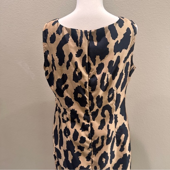 Gold Blazer with Leopard Print Dress Dana Kay Evenings Party Wedding Guest Suit - Picture 10 of 12